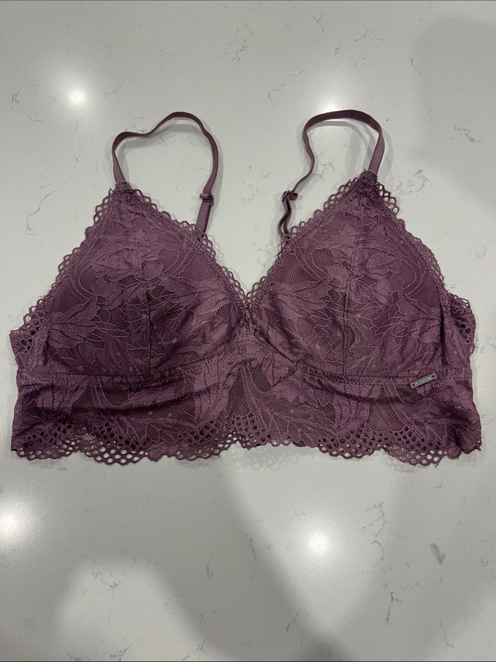 La Vie En Rose Lace Bralette in Dusty Plum